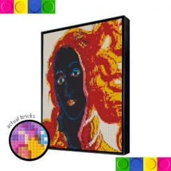 Colorful Girl Painting White Back 76.8 x 76.8cm